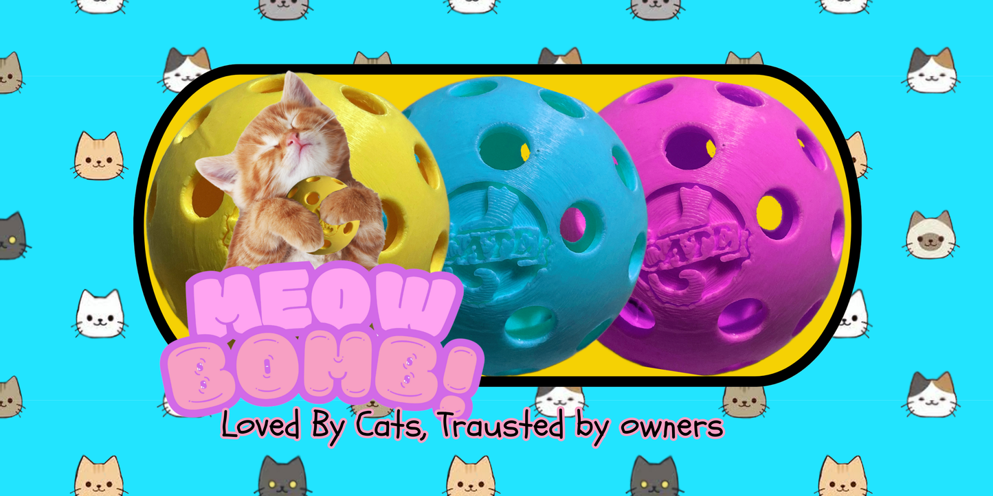 Meow-Bomb 3-Pack (Shells Only) β With Refillable Inserts & Meow Bags