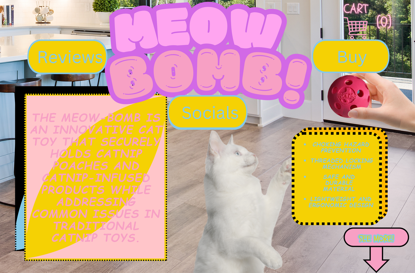 🐾 Meow-Bomb (Single Toy Only) – Clean, Smart, Refillable Cat Fun!