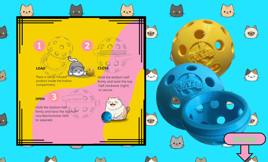 Meow-Bomb 3-Pack (Shells Only) – With Refillable Inserts & Meow Bags